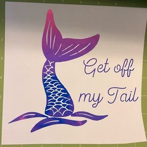 Holographic mermaid decal